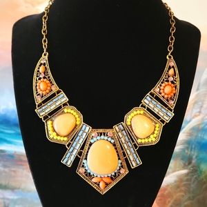 Beautiful, Vibrant Multicolored Costume Necklace